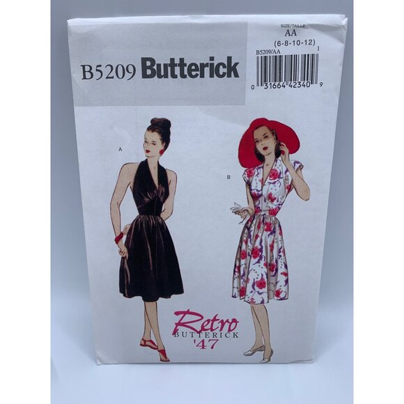 Butterick Misses Dress Sewing Pattern sz 6-12 B5209 - uncut - Picture 4 of 4